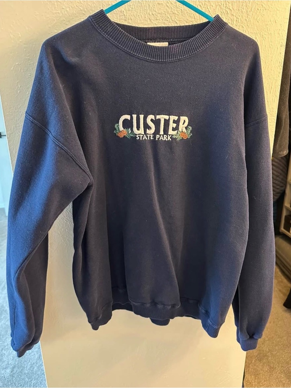 Custer State Park Navy Crewneck Sweatshirt